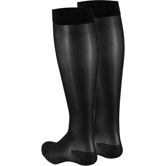 Truform Sheer Compression Stockings Women's Knee High Length Black 3X-Large - Picture 6 of 6